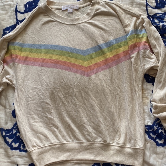 Spiritual Gangster Sweatshirt with Rainbow Stripes Size M - Picture 5 of 7